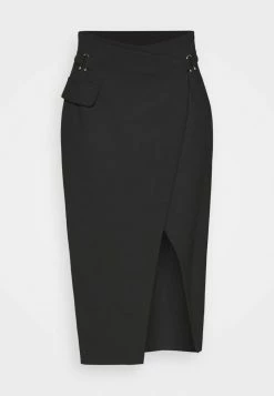 Patrizia Pepe GONNA SKIRT - Wrap Skirt - Nero -Patrizia Pepe Shop 04e52f2c2b83423caec57ddfceab3c41