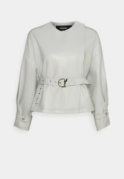 Patrizia Pepe GIUBBOTTO - Faux Leather Jacket - Dawn Grey
