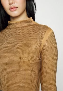 Patrizia Pepe MAGLIA TOP - Long Sleeved Top - Chipmunk Brown -Patrizia Pepe Shop 077cbfde15d64432aec4b8bc8a64c910