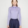 Patrizia Pepe CAMICIA BODY BLOUSE - Button-down Blouse - Lilac -Patrizia Pepe Shop 07b71fd833e34263bc027d705a199280