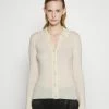Patrizia Pepe Cardigan - Buttery White -Patrizia Pepe Shop 1f73347625eb49638fda4007a55e604b