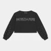 Patrizia Pepe LOGO BORCHIE - Sweatshirt - Black -Patrizia Pepe Shop 24c25852cc7947f58a28aa470e0b935e