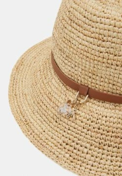 Patrizia Pepe STRAW SAVAGE HAT - Hat - Natural -Patrizia Pepe Shop 32668336524d40f1b969a97a54d5f054