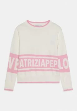 Patrizia Pepe MAGLIA - Jumper - White/bonbon Pink