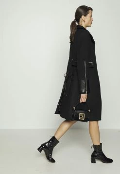 Patrizia Pepe Classic Coat - Black -Patrizia Pepe Shop 45c32f7835e64893b58989fe92fc8f18
