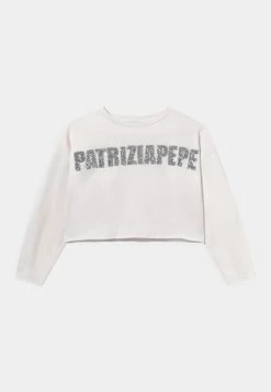 Patrizia Pepe LOGO PAILLETTES - Sweatshirt - White