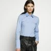 Patrizia Pepe CARRY OVER - Button-down Blouse - Sky Fil A Fil -Patrizia Pepe Shop 4d91610e739f4341b9aac7e626996831