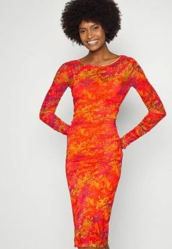 Patrizia Pepe ABITO DRESS - Cocktail Dress / Party Dress - Orange Kaleidoscopia -Patrizia Pepe Shop 4df920263f2c4b12a370a80d21a81ba9