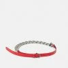 Patrizia Pepe MAXICHAIN VITA ALTA - Belt - Lipstick Red/silver-coloured -Patrizia Pepe Shop 5726397ac7594e4e849cf921209fa1eb