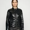 Patrizia Pepe PIUMINO JACKET - Down Jacket - Shiny Black/damier -Patrizia Pepe Shop 61e11bc420f14babb30d5fb663e6e2c2
