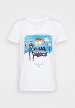 Patrizia Pepe Print T-shirt - White -Patrizia Pepe Shop 6a233260950b4b29ba15bdff4c9c1159