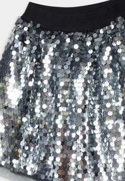 Patrizia Pepe GONNA/SKIRT - Mini Skirt - Silver Paillettes -Patrizia Pepe Shop 6beb96b35edc416ca6014cb0f3e60732