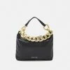 Patrizia Pepe DROP BAG HOBO - Handbag - Black/gold -Patrizia Pepe Shop 9e4633c20fef454fb25ec87f3cf5c81c