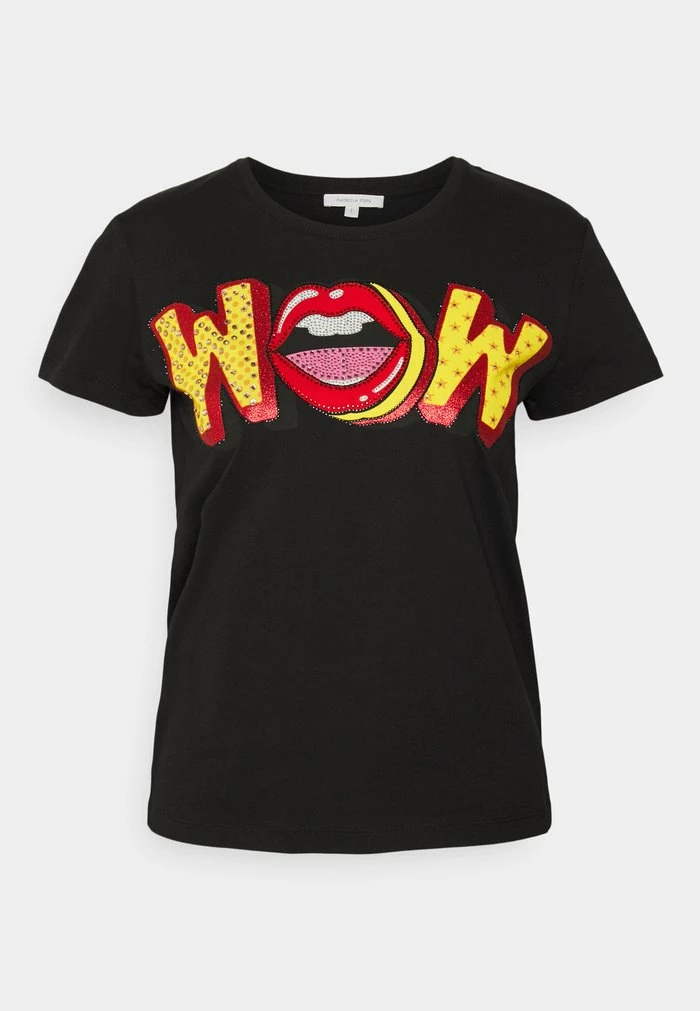 MAGLIA - Print T-shirt - nero Patrizia Pepe MAGLIA - Print T-shirt - Nero -Patrizia Pepe Shop a536b7d51dd84ad383d57b5d86d5dd93