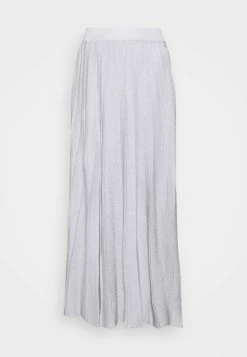 Patrizia Pepe GONNA SKIRT - Maxi Skirt - Silver