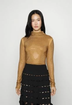 Patrizia Pepe MAGLIA TOP - Long Sleeved Top - Chipmunk Brown