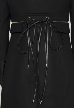 Patrizia Pepe Classic Coat - Black -Patrizia Pepe Shop bba5afbeb31e4de8b4abc6a67ce6120e
