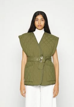 Patrizia Pepe GILET - Waistcoat - Forest Green