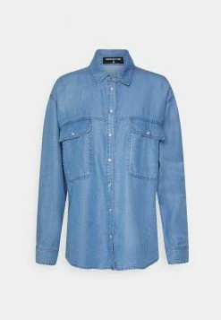 Patrizia Pepe CAMICIA - Button-down Blouse - Blue Denim
