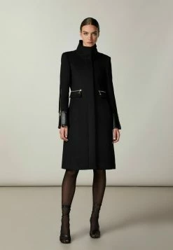 Patrizia Pepe Classic Coat - Black -Patrizia Pepe Shop d79fad29e0c7479d80ef527464412a03