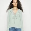 Patrizia Pepe CAMICIA BLOUSE - Blouse - Algae Green -Patrizia Pepe Shop d835c6c0fe8e4ab1ad4c6252af5162e3