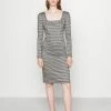 Patrizia Pepe DRESS - Jersey Dress - Black/white 1 Patrizia Pepe DRESS - Jersey Dress - Black/white -Patrizia Pepe Shop d939ec60072a46a1bc16b17c8f41938a