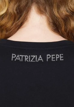 Patrizia Pepe Print T-shirt - Nero -Patrizia Pepe Shop e2c8cc7c97ca44ea913b1fcbec446e70