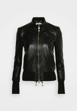 Patrizia Pepe GIUBBOTTO - Leather Jacket - Nero -Patrizia Pepe Shop e63159320ff64e0da6489a5f999e8e5a