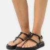 Patrizia Pepe T-bar Sandals - Nero -Patrizia Pepe Shop ea30417cc9ce4b4f93855f18d8875d86