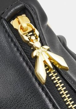 Patrizia Pepe DROP BAG HOBO - Handbag - Black/gold -Patrizia Pepe Shop eb587b346ce04affb2ccaf9f793230eb