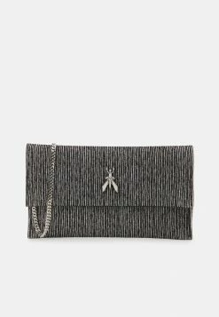 Patrizia Pepe FLY GLITTER - Clutch - Silver/black