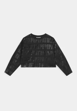 Patrizia Pepe LOGO ALLOVER - Sweatshirt - Black